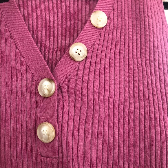 BCBGMaxazria Violet Quartz Mauve Ribbed Tank Top - Picture 5 of 7